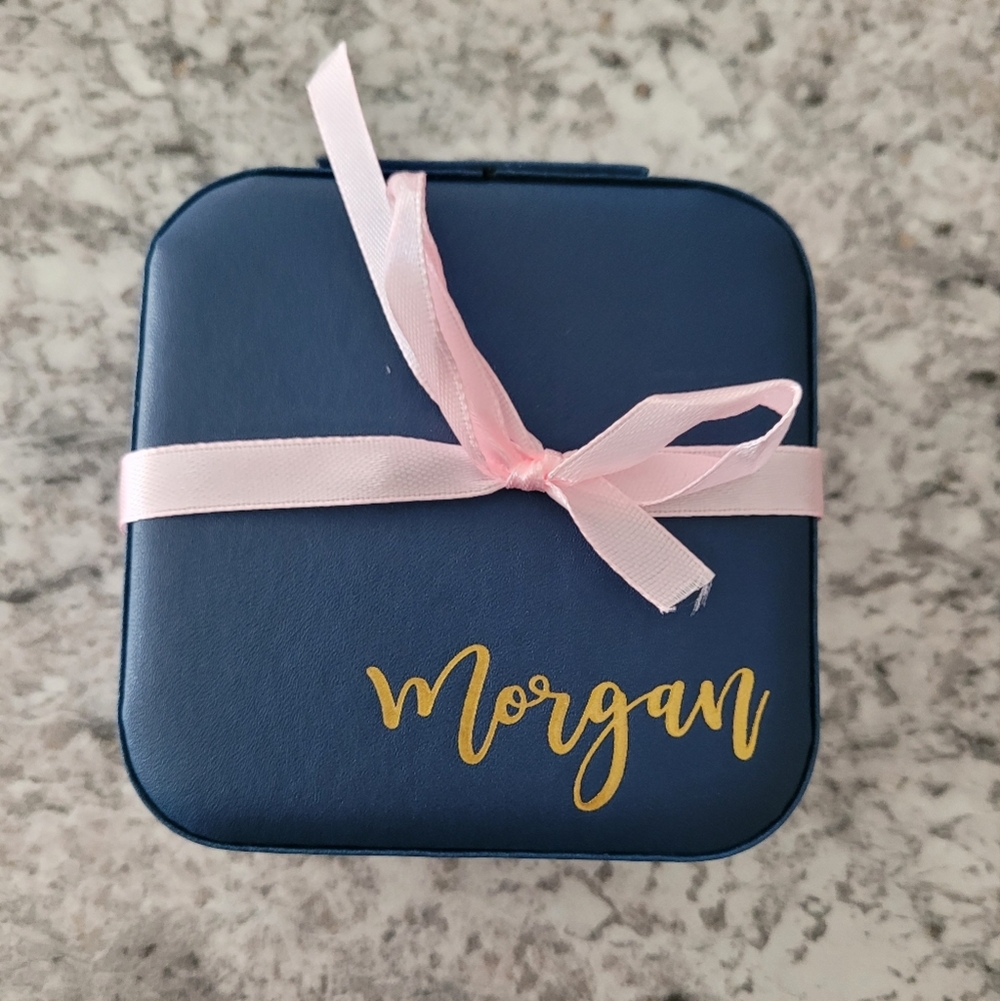 Navy Blue jewelry‎ box